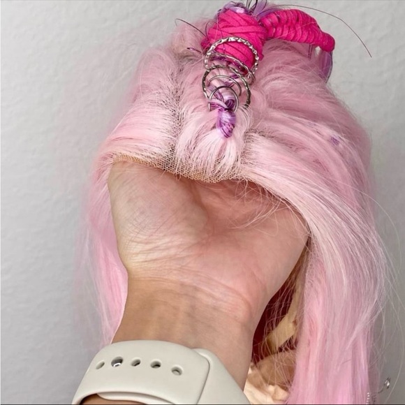 Lit Unicorns Pink Braided Wig